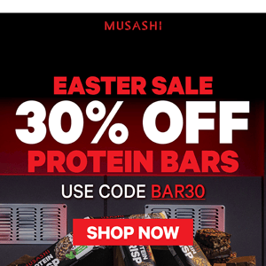 Easter Sale - 30% off all Protein Bars