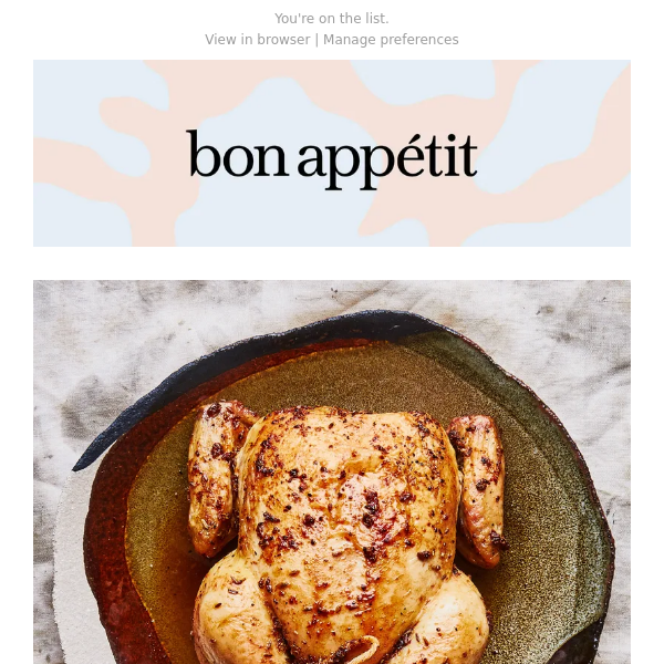 Welcome to our chicken recipe newsletter!