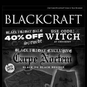 Black Friday Exclusive: Limited Edition Carpe Noctem Bundle