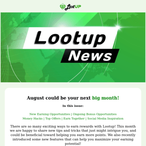 Your Monthly Tips & Tricks to Earn More with Lootup