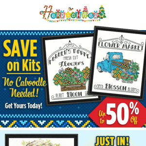 Select Needlework Kits are now up to 50% off!