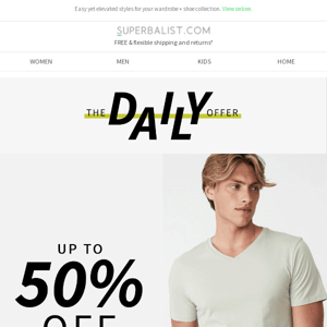 Up to 50% OFF your capsule style 👕👖👞👟