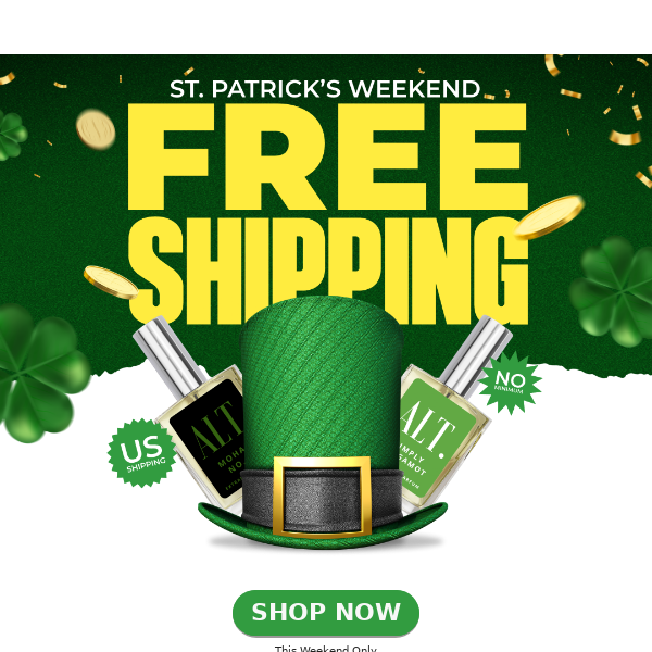 FREE Shipping This Weekend Only! ☘️