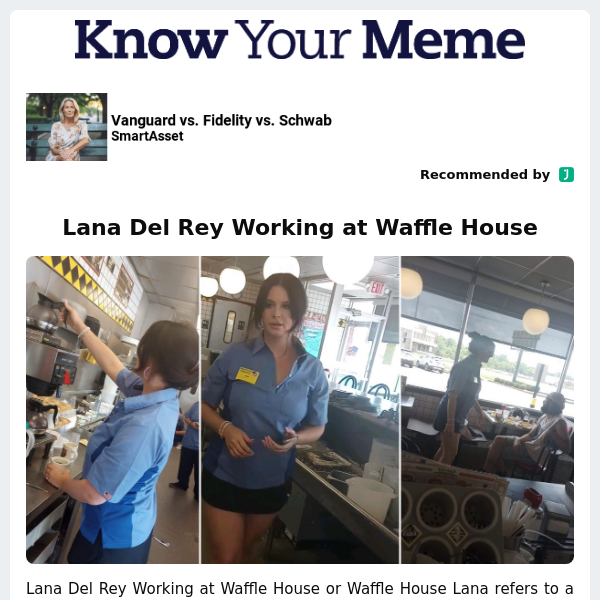 Lana Del Rey Working at Waffle House