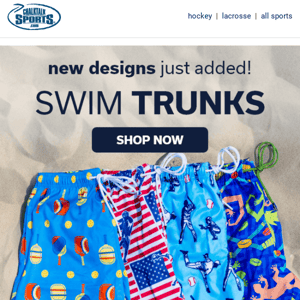 NEW + RESTOCKED Sports Swim Trunks!