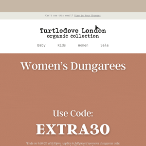 Yay! 30% OFF on our Women's Dungarees 🌾