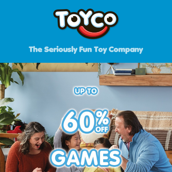 Up to 60% OFF GAMES! 🎲