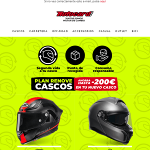 💸 Ahórrate hasta 200€ en tu nuevo casco. ¡Es el momento! 💸