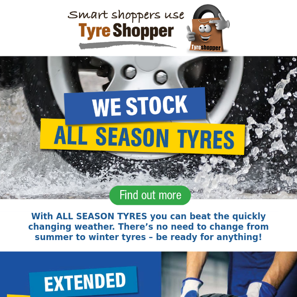 All Season Tyres At Tyre Shopper!