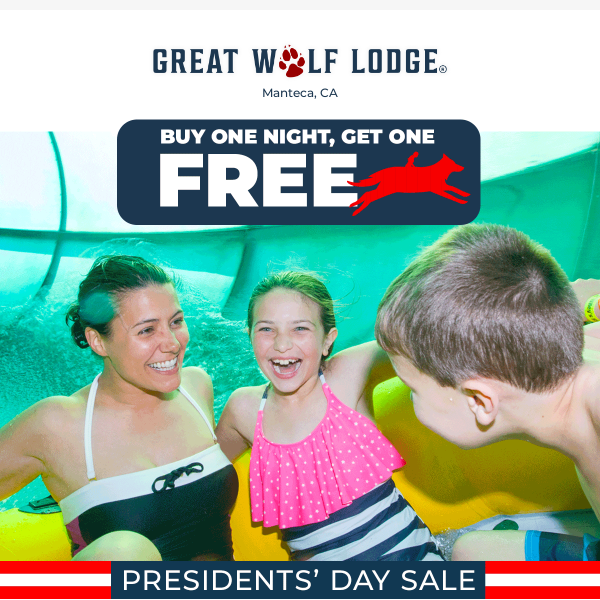 Get two nights for the price of one on the Smith Pack's Great Wolf getaway 🏰
