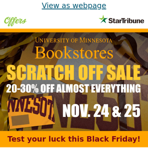 Test Your Luck! 20-30% Off U of M Apparel, Gifts, & More!