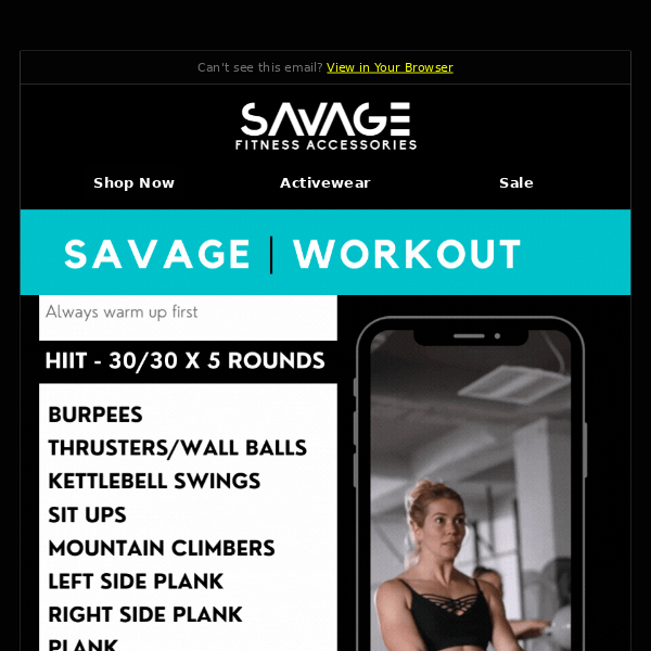 Savage Workout Waiting for you Inside! Do you think you can handle it?!