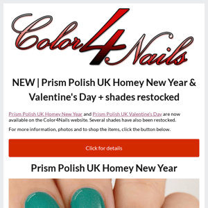 Now available | Prism Polish UK  Homey New Year & Valentine's Day + last day for 15% off the full set of KbShimmer The Lounge!