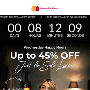 Wednesday Happy Hours | Up to 45% OFF ⌛