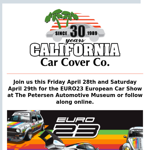 Join Us For The EURO23 Car Show This Saturday April 29th