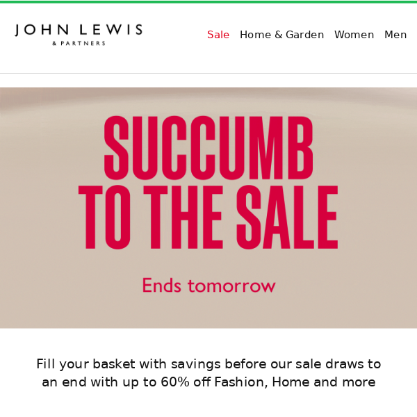 The clock's ticking - sale ends tomorrow