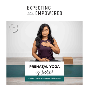 BRAND NEW PROGRAM - Prenatal Yoga Now in the E + E App 🧘‍♀️✨