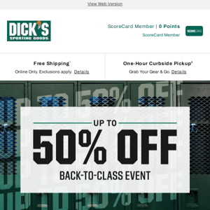 Up to 50% off during the Back-to-Class Event starts NOW! 👏