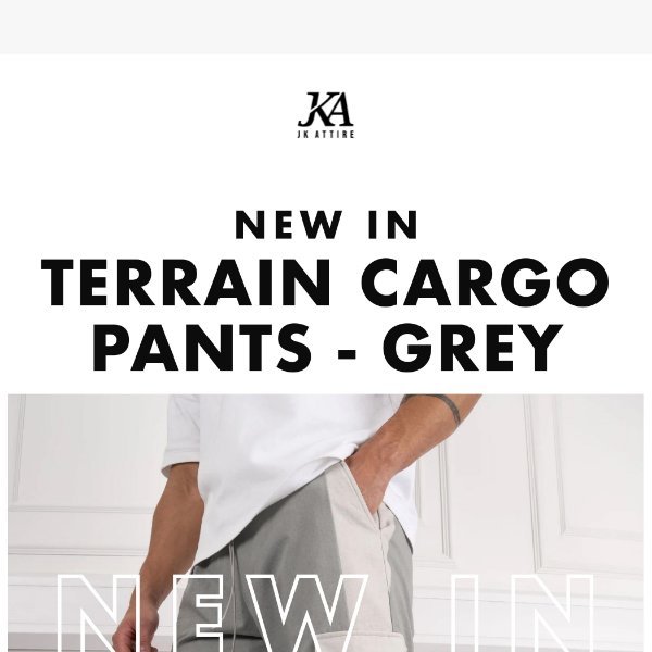 NEW IN - TERRAIN CARGO PANTS - GREY