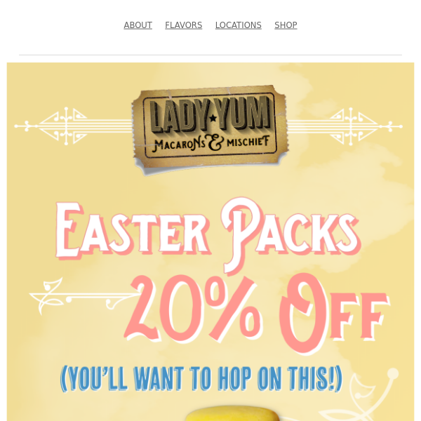 Hurry! Everybunny gets 20% Off TODAY ONLY!!