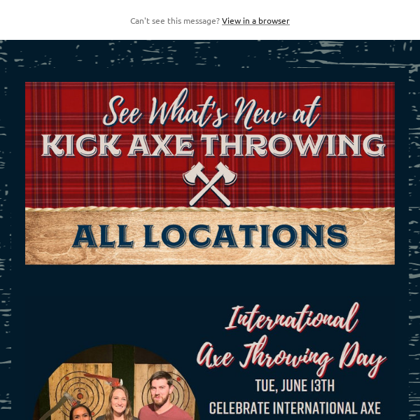 🍻Make Dad's Day Axe-tra Special at Kick Axe Throwing!🪓+ International Axe Throwing Day Info Inside!