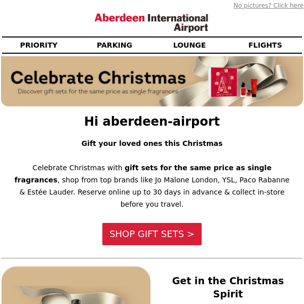 Celebrate Christmas with World Duty Free gift sets Aberdeen Airport 🎁