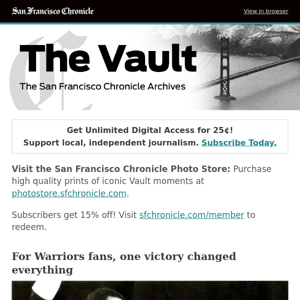 The Vault | For Warriors fans, one victory changed everything