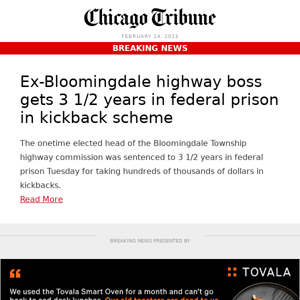 Ex-Bloomingdale highway boss sentenced in kickback scheme