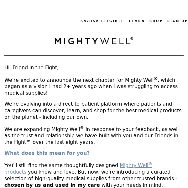 Mighty Well is Expanding: Product-Centric Platform Built By Patients, For Patients!