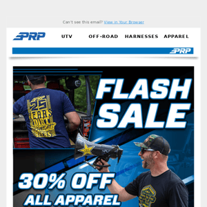 FLASH SALE 🚨 SAVE 30% ON ALL PRP APPAREL