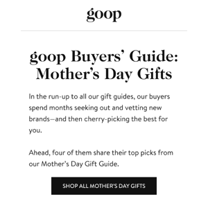 personal picks: mother’s day gifts