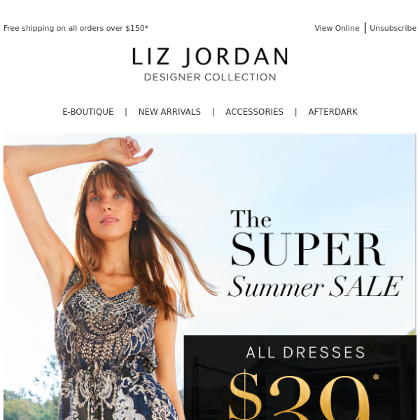 It's HAPPENING! All dresses now $39* - Liz Jordan