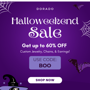 Ends Today: 60% OFF 🎃