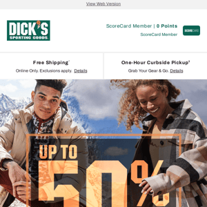 Open this message... Treat yourself to something from DICK'S Sporting Goods! ↩