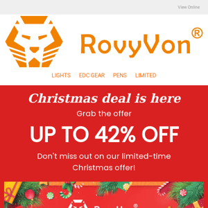 Merry Christmas & Save Up To 42% Off
