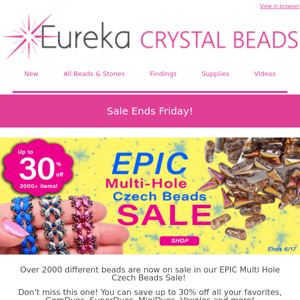 Czech Multi Hole Beads up to 30% off! 😍