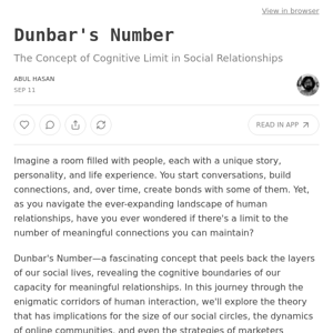 Dunbar's Number