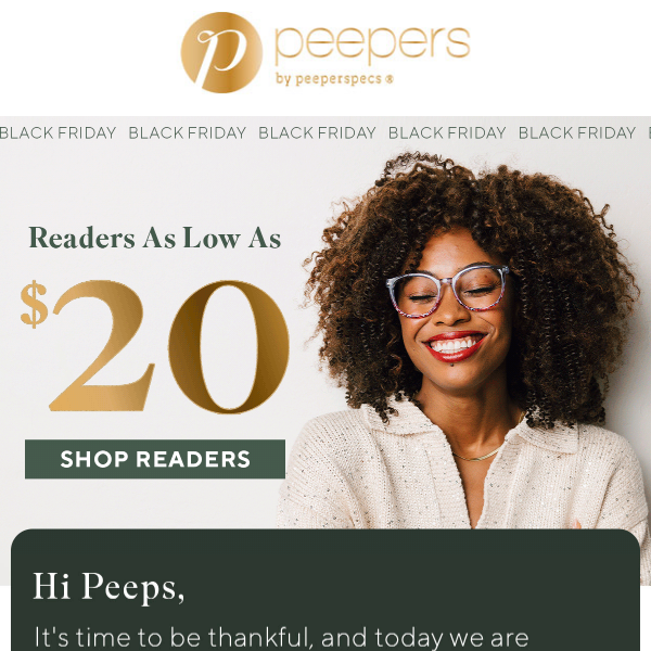 🦃 Thankful for $20 Readers + Free Gifts
