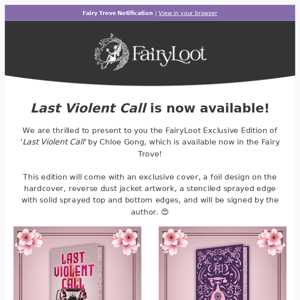 The LAST VIOLENT CALL Exclusive Edition is now available! 💖