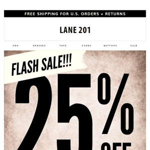 SURPRISE! 25% OFF EVERYTHING⚡