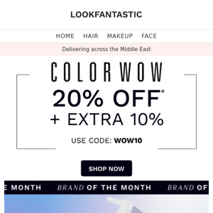 🤩 Color WOW: 30% Off + EXTRA 10% 🤩