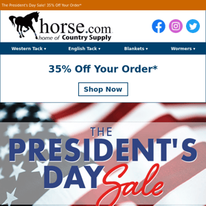Hit the Trail this Presidents' Day with 35% Off!