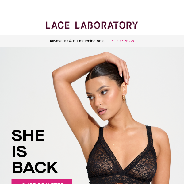 BRALETTE BACK IN STOCK ❤️ - Lace Laboratory