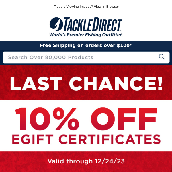 Tackle Direct - Latest Emails, Sales & Deals