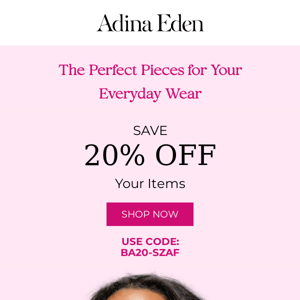 ENJOY 20% OFF 💖