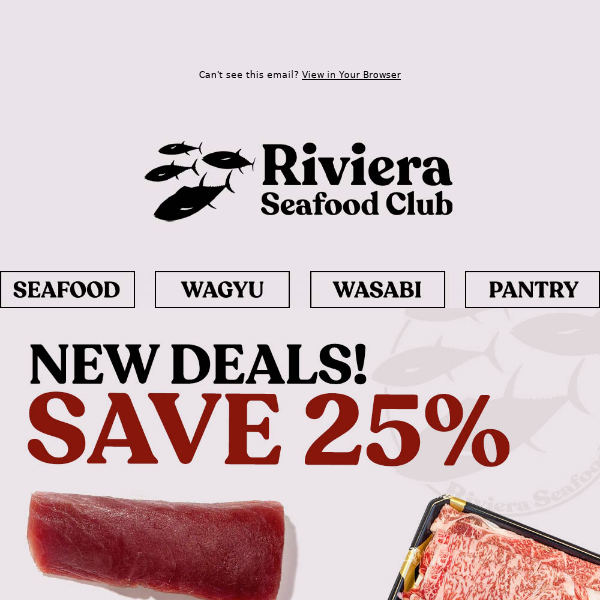 Hi Riviera Seafood Club, New Deals! SAVE 25% on Bigeye, Salmon, Yellowtail & More! + Japanese Curry Recipe Inside!
