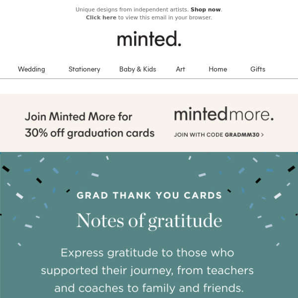 Did you remember grad thank you cards?