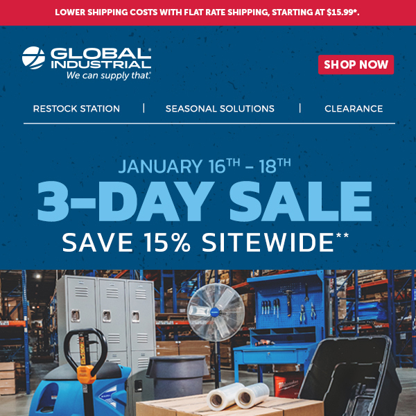 Don't forget about our 3-Day Sitewide Sale