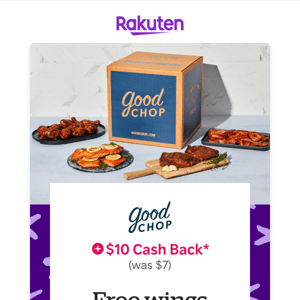 Good Chop: Get free wings for life + $10 Cash Back