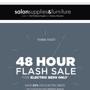 48hour Flash Sale on Electric Beds